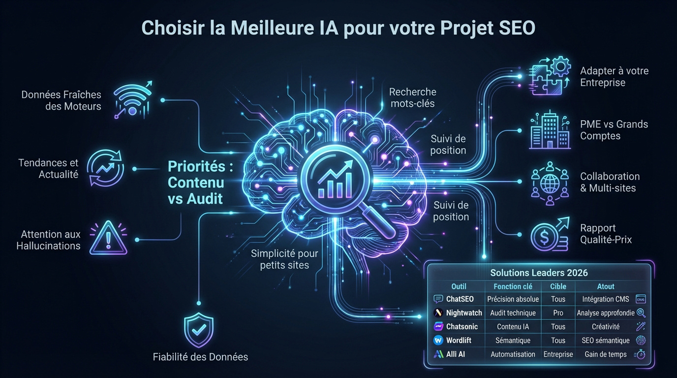 Sélectionner la meilleure IA pour son référencement naturel en 2026